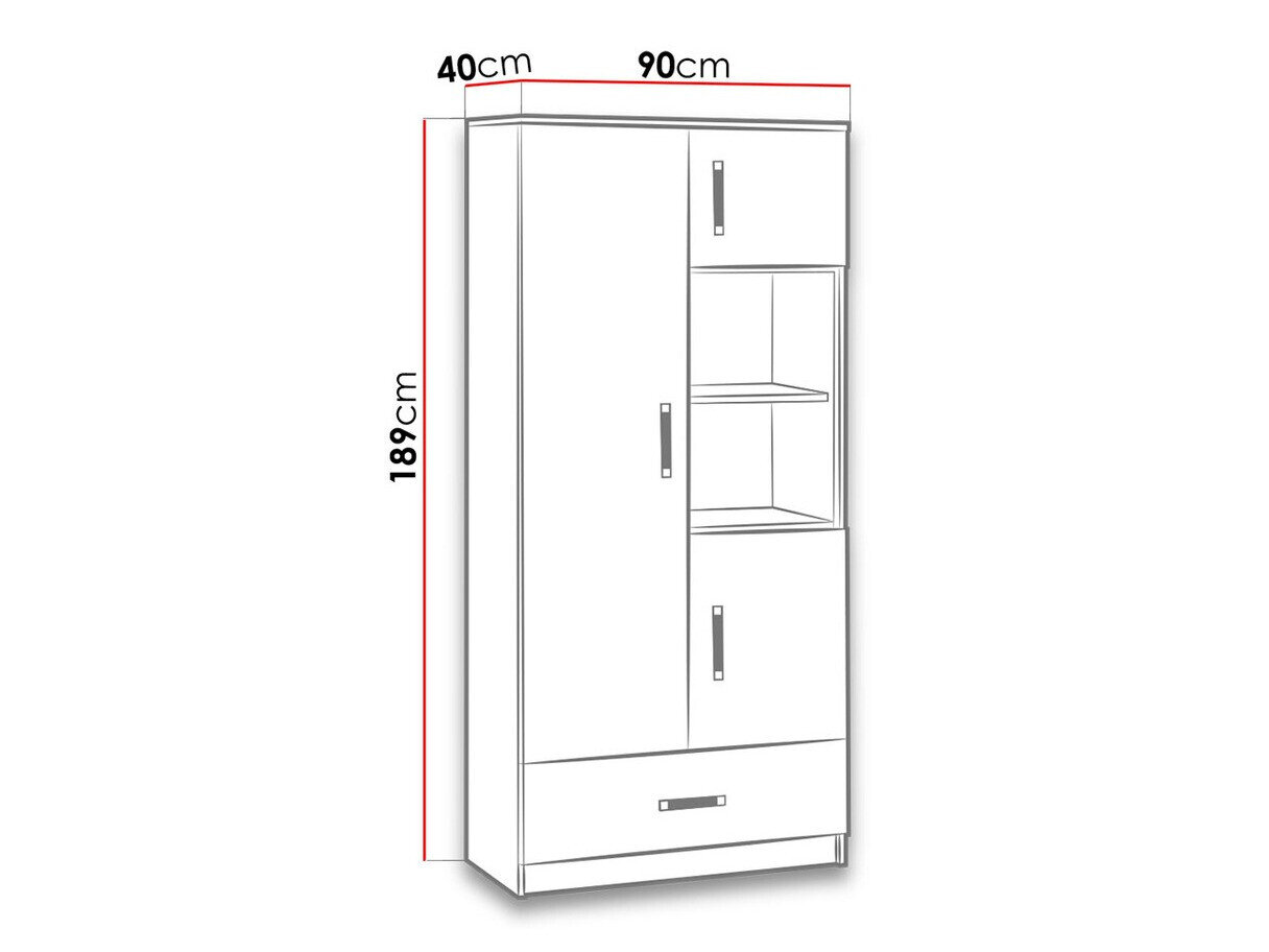 Reol Lorlare 113 (Hvid + Grå)