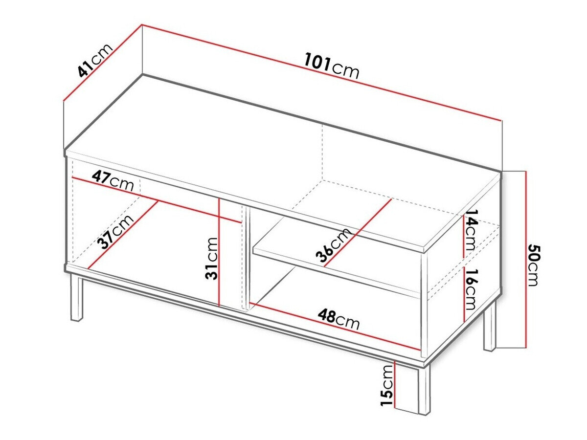 TV-bord Lomsore 100 (Sort)