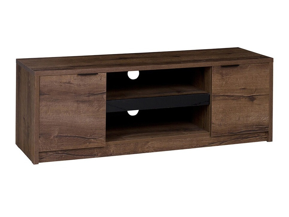TV-bord Providence 123 (Kloster eg + Blank sort)