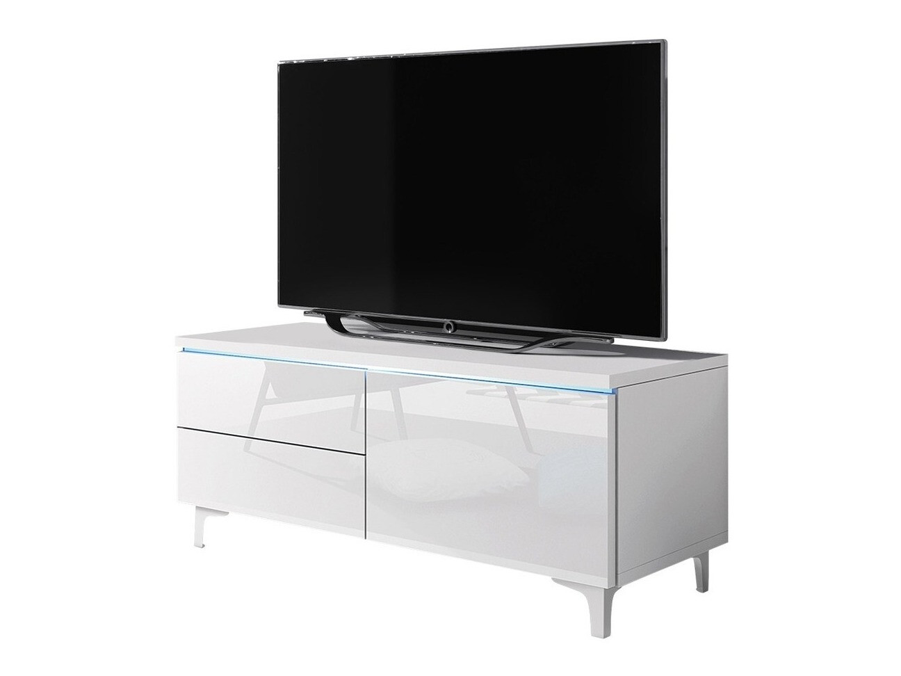 TV-bord Uva IV (Hvid + Glansfuld hvid)