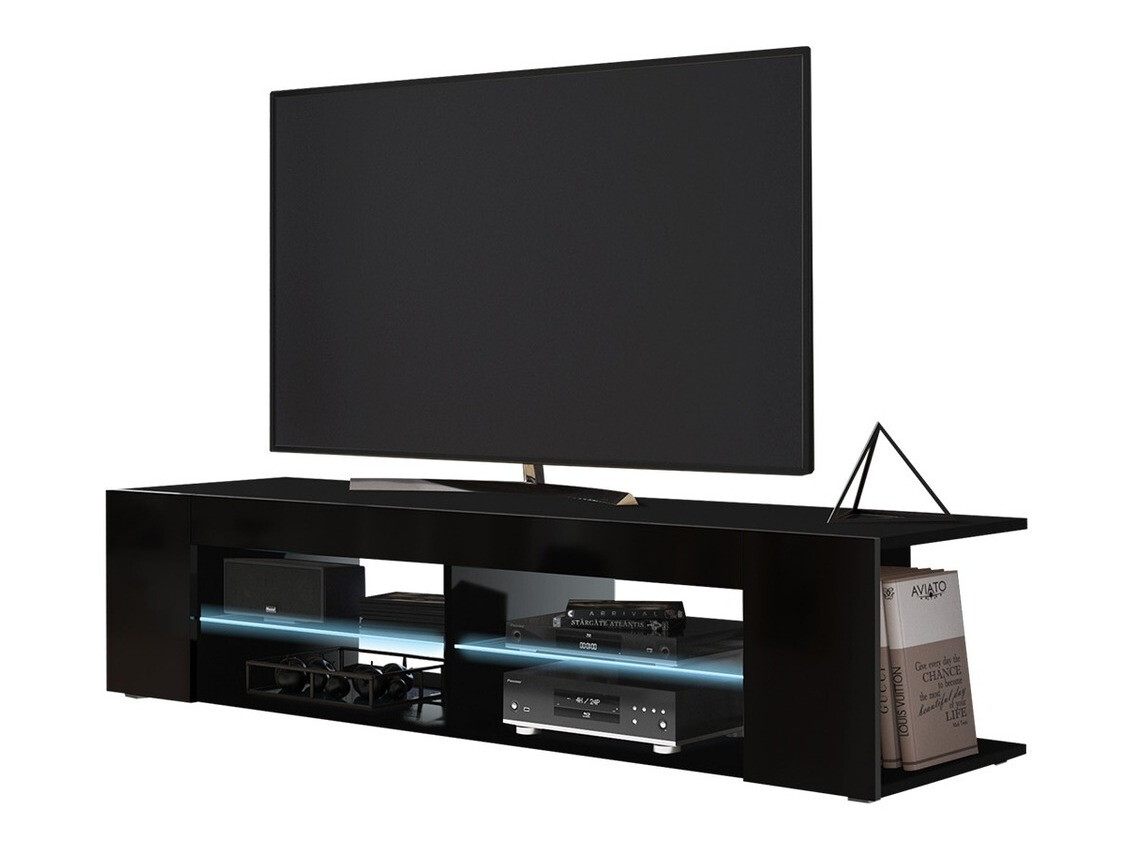 TV-bord Ver (Sort + Blank sort)