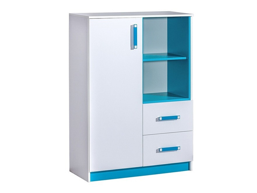 Kommode Lorlare 105 (Hvid + Turkis)