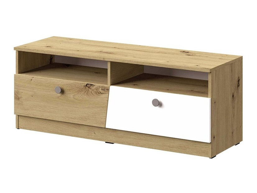 TV-bord Almira 107 (Artisan eg + Hvid + Grå)