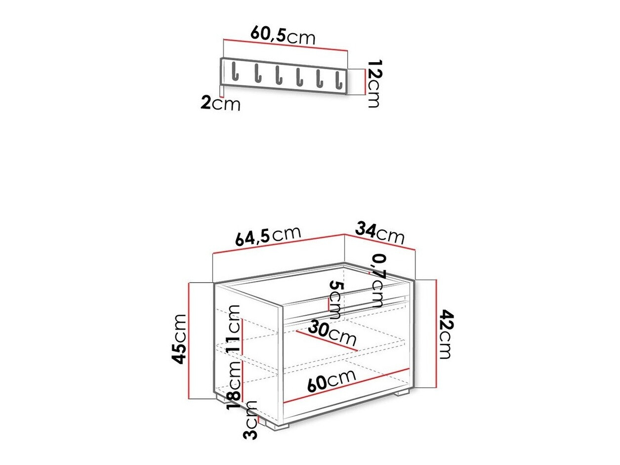 Entrésæt Comfivo Pinus VII (Hvid + Soft 017)
