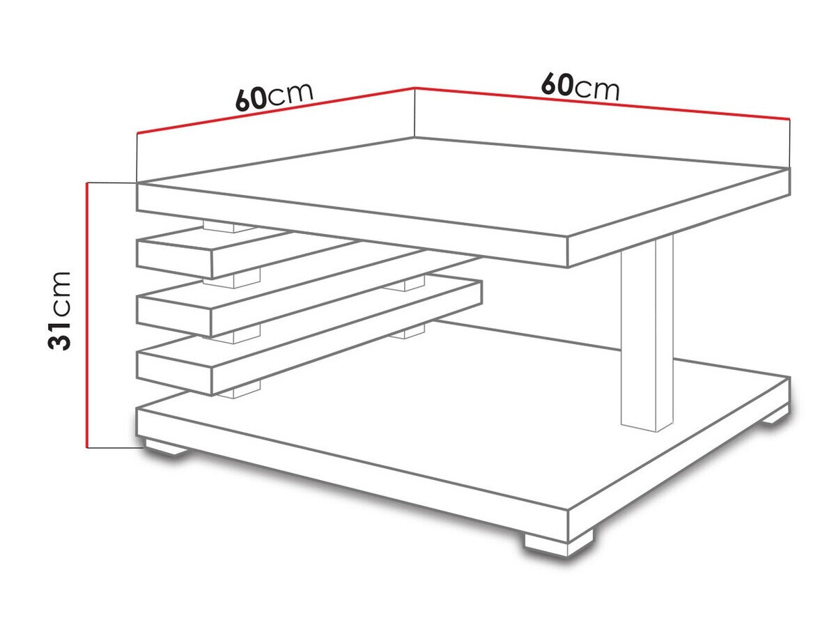 Sofabord Goodyear 122 (Mat hvid)