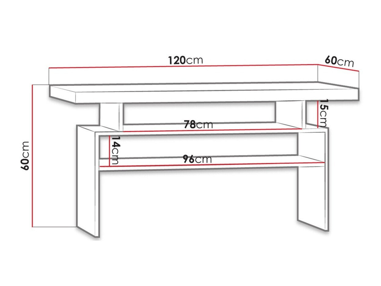 Sofabord Serfeno 109 (Mørk aske)