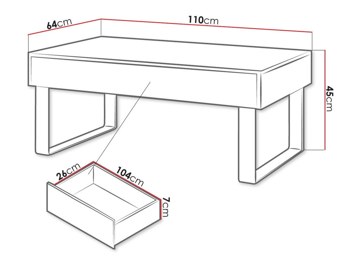 Sofabord Tivdalu 138 (Sort + Blank sort)