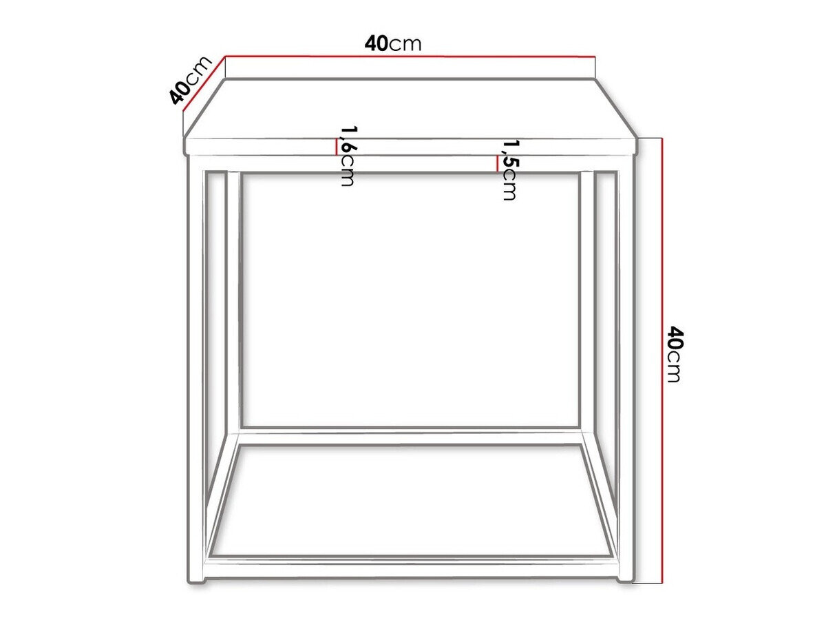 Sofabord Germantown 106 (Mat sort + egetræ)