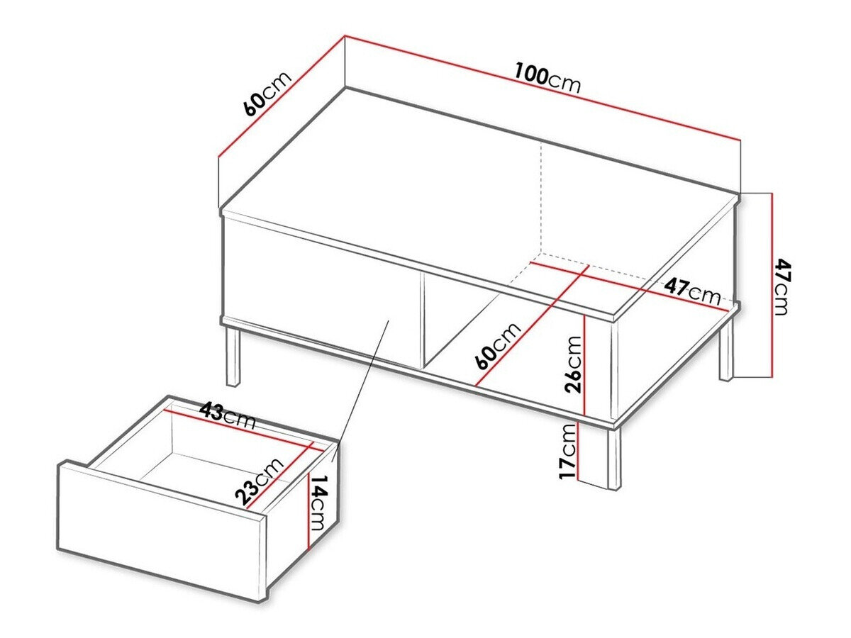 Sofabord Lomsore 102 (Lyst træ)