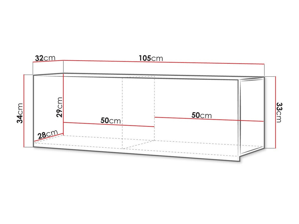 Vægskab Tivdalu 101 (Gylden eg)