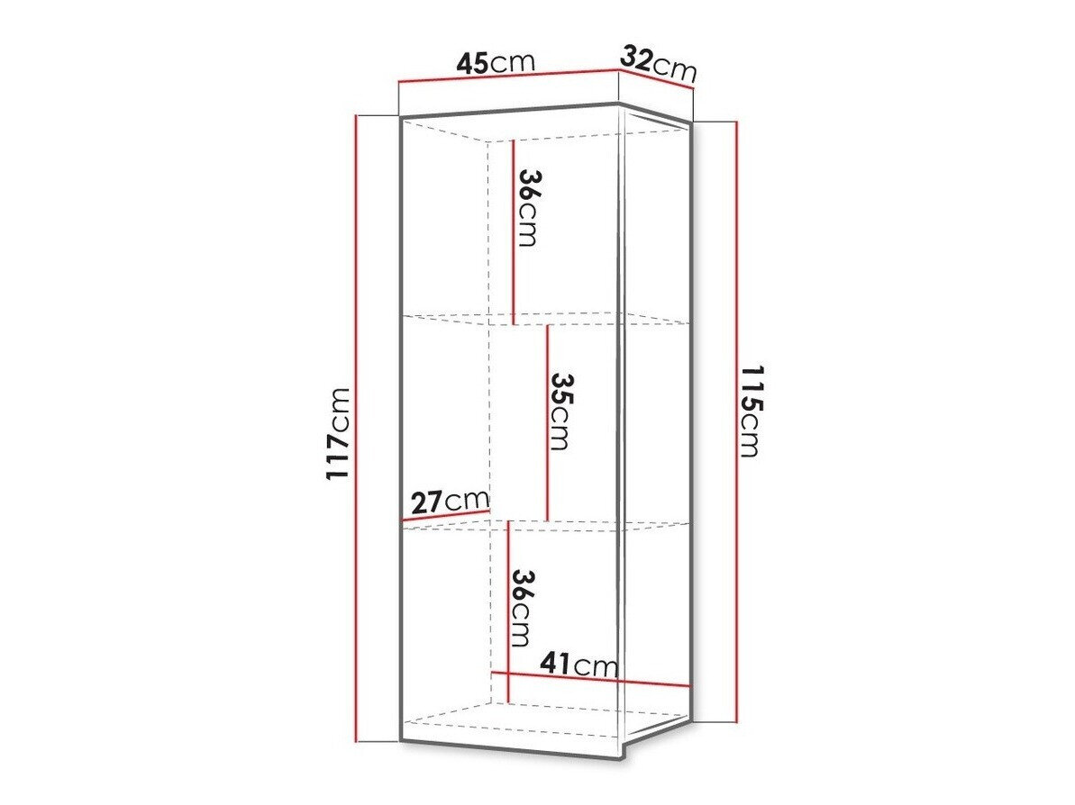 Vægskab Tivdalu 126 (Gylden eg)