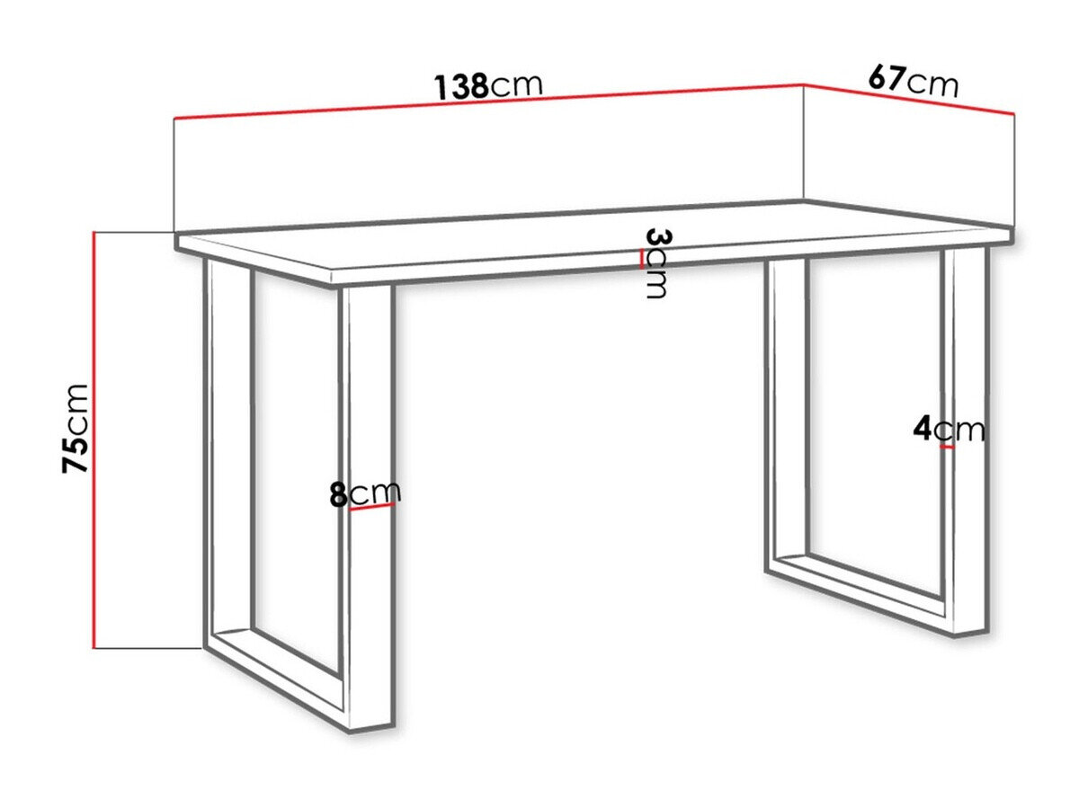 Bord Tucson 136 (Lancelot eg + Sort)
