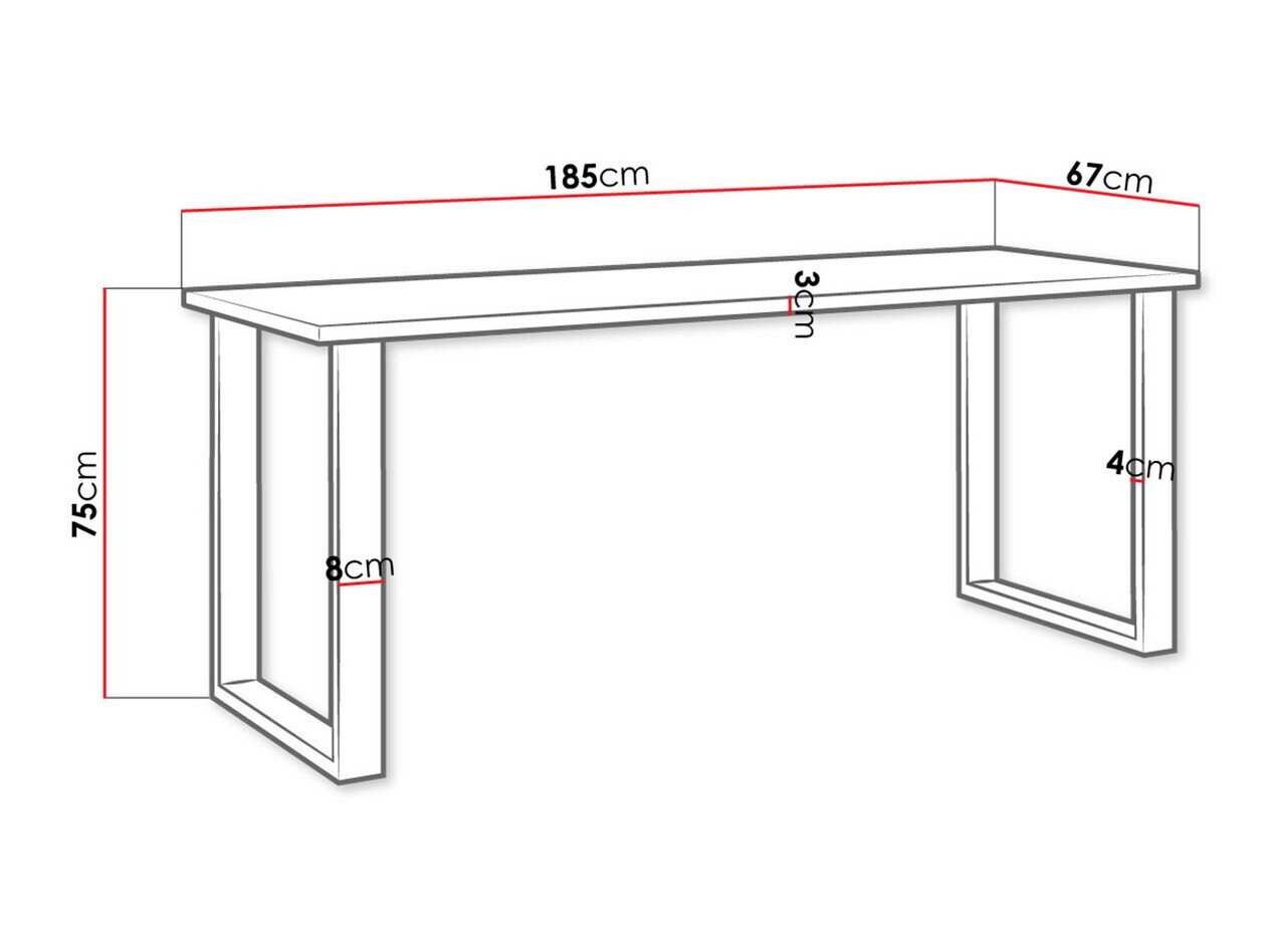 Bord Tucson 138 (Artisan eg + Sort)