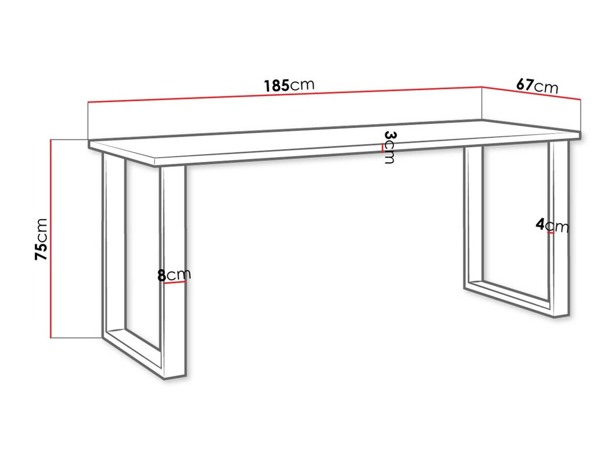 Bord Tucson 138 (Lancelot eg + Sort)