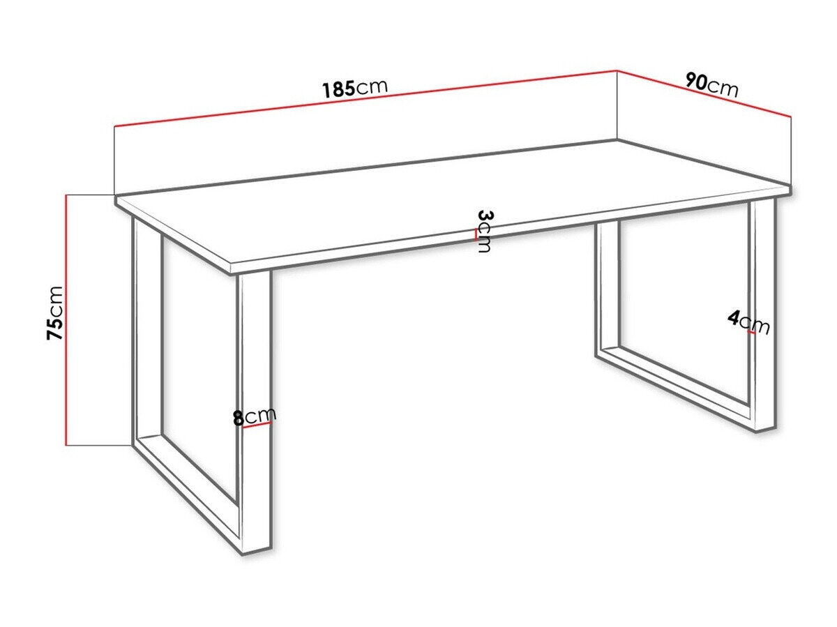 Bord Tucson 139 (Lancelot eg + Sort)