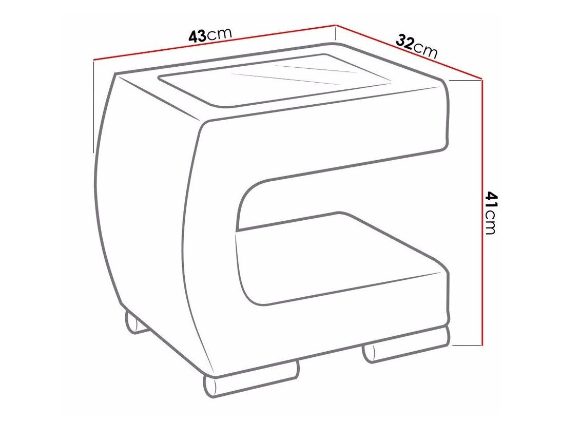 Sengebord Baltimore 105 (Soft 033)
