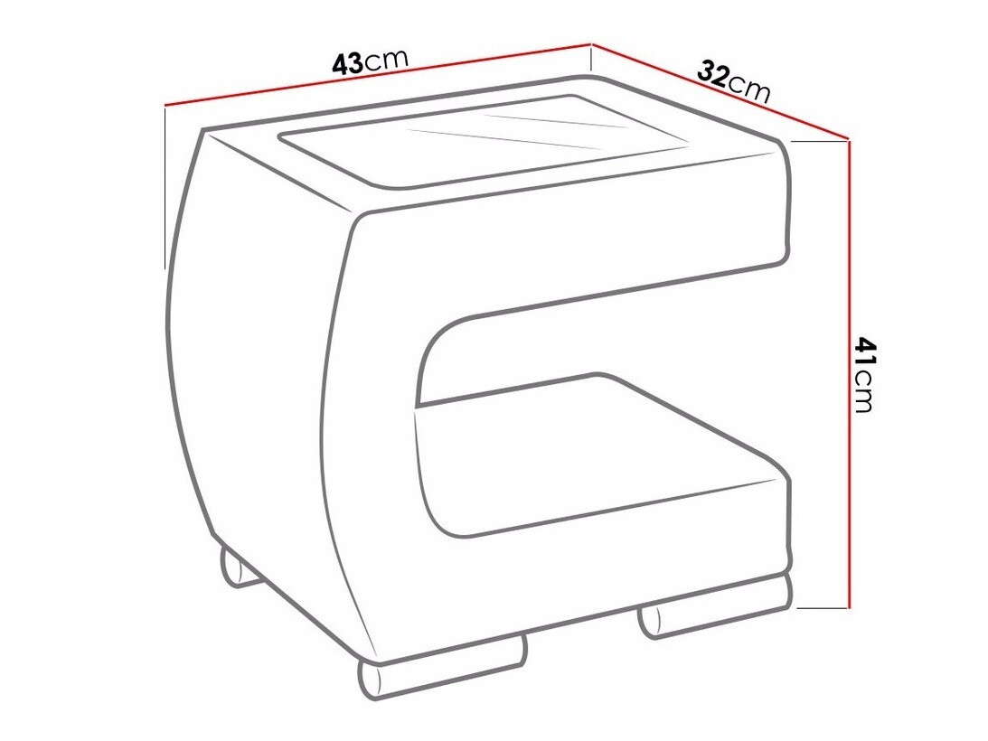 Sengebord Mensa (Soft 033)
