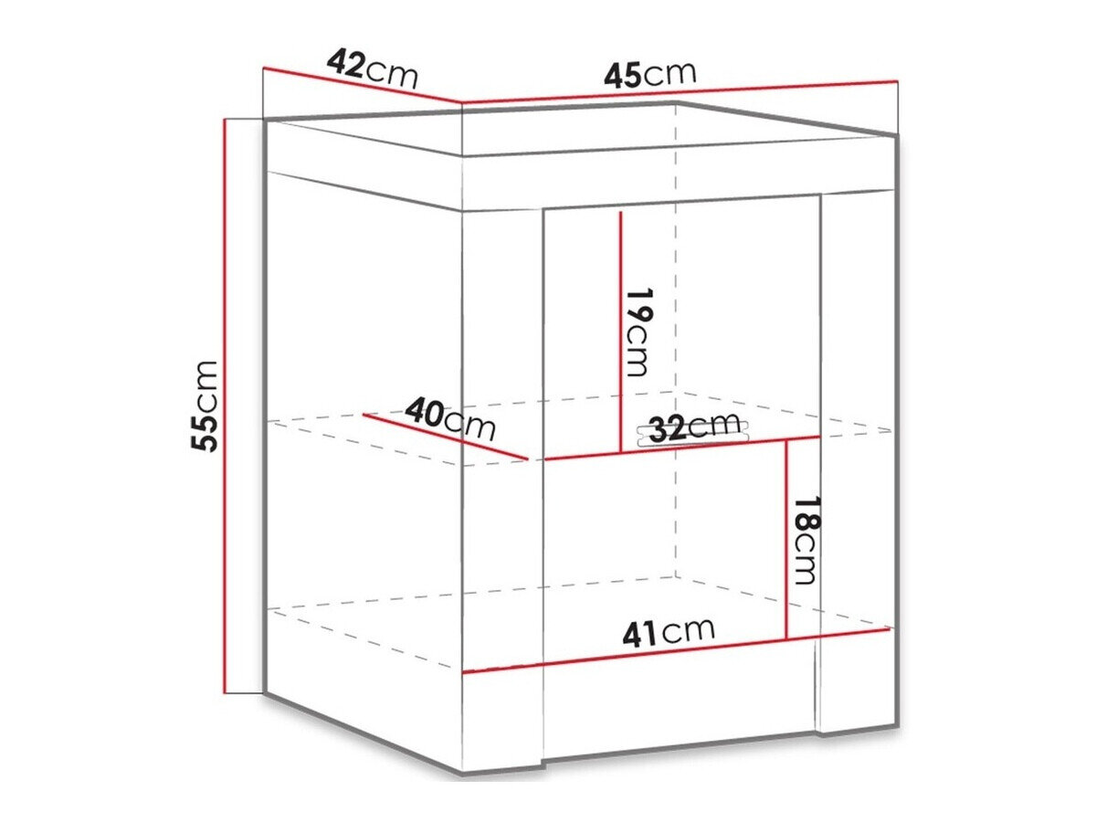 Sengebord Serfeno 119 (Mørk aske)