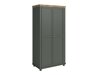Garderobeskab Tolnue 125 (Mørkegrøn + Lefkas eg)