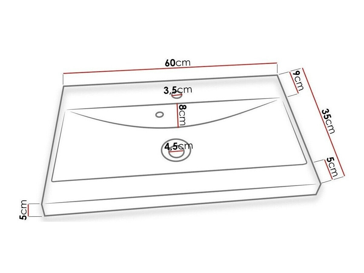 Badeværelsessæt Sarasota 109 (Hvid + Glansfuld hvid)