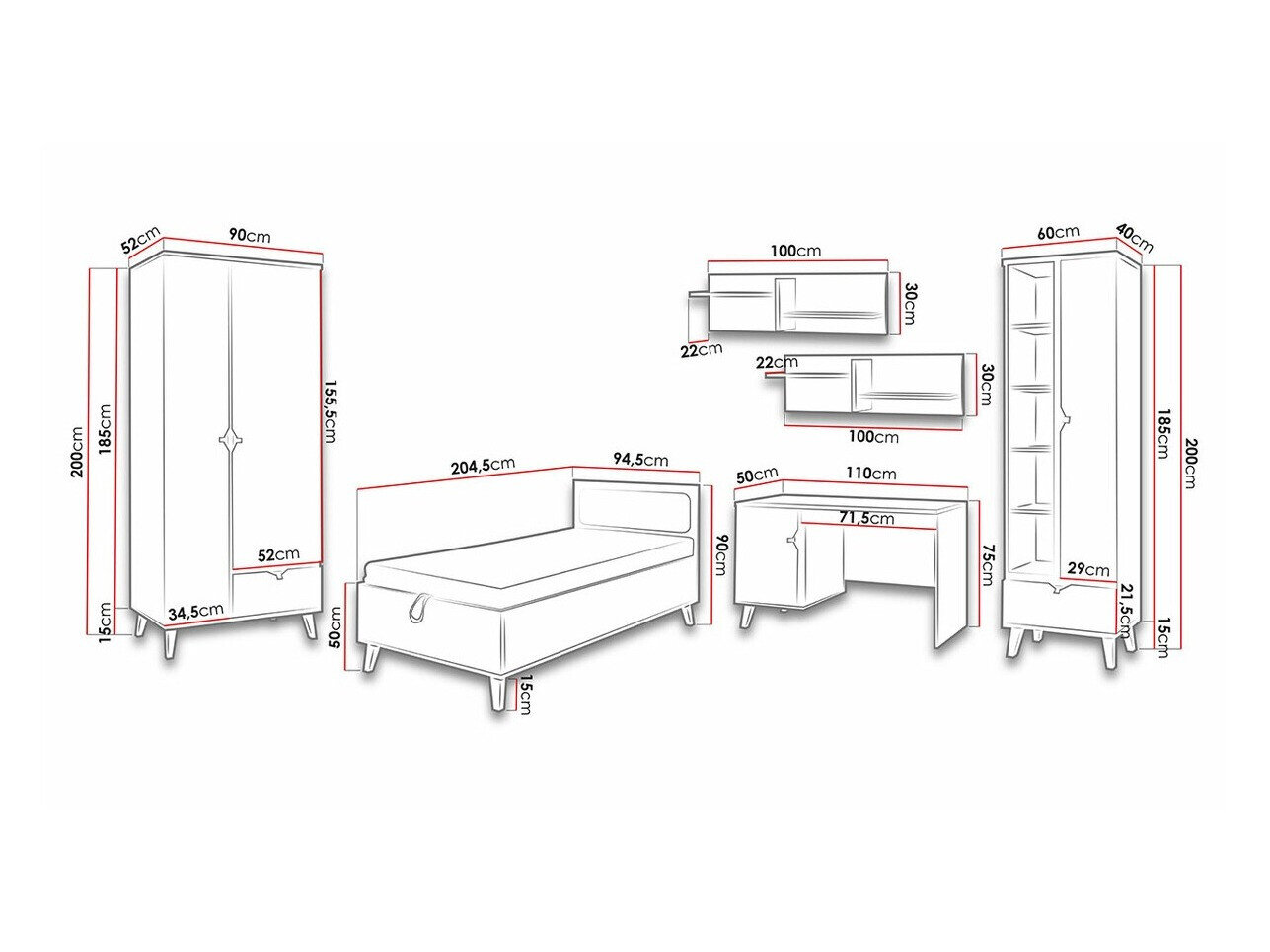 Møbelsæt Etrmoru 127