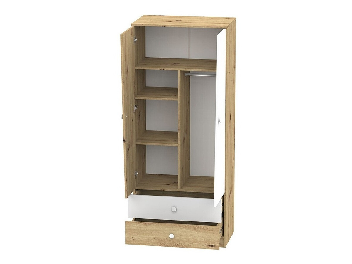 Møbelsæt Almira 114 (Artisan eg + Hvid + Grå)