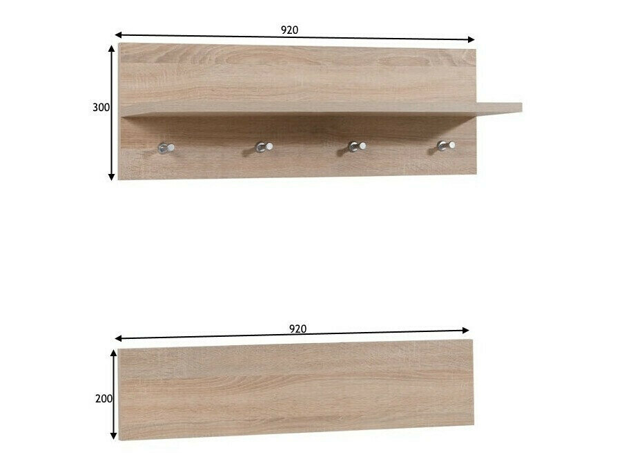 Knagerække Torsalo 103 (Sonoma eg)