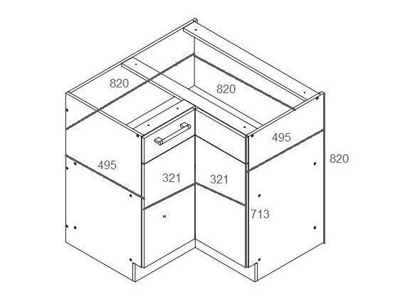 Modulhjørneskab Mode Dark 118