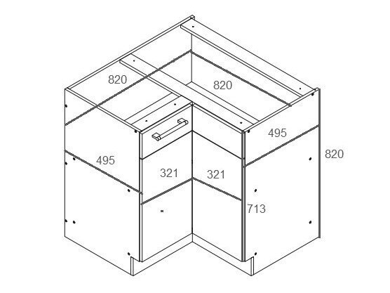 Modulhjørneskab Mode Light 118