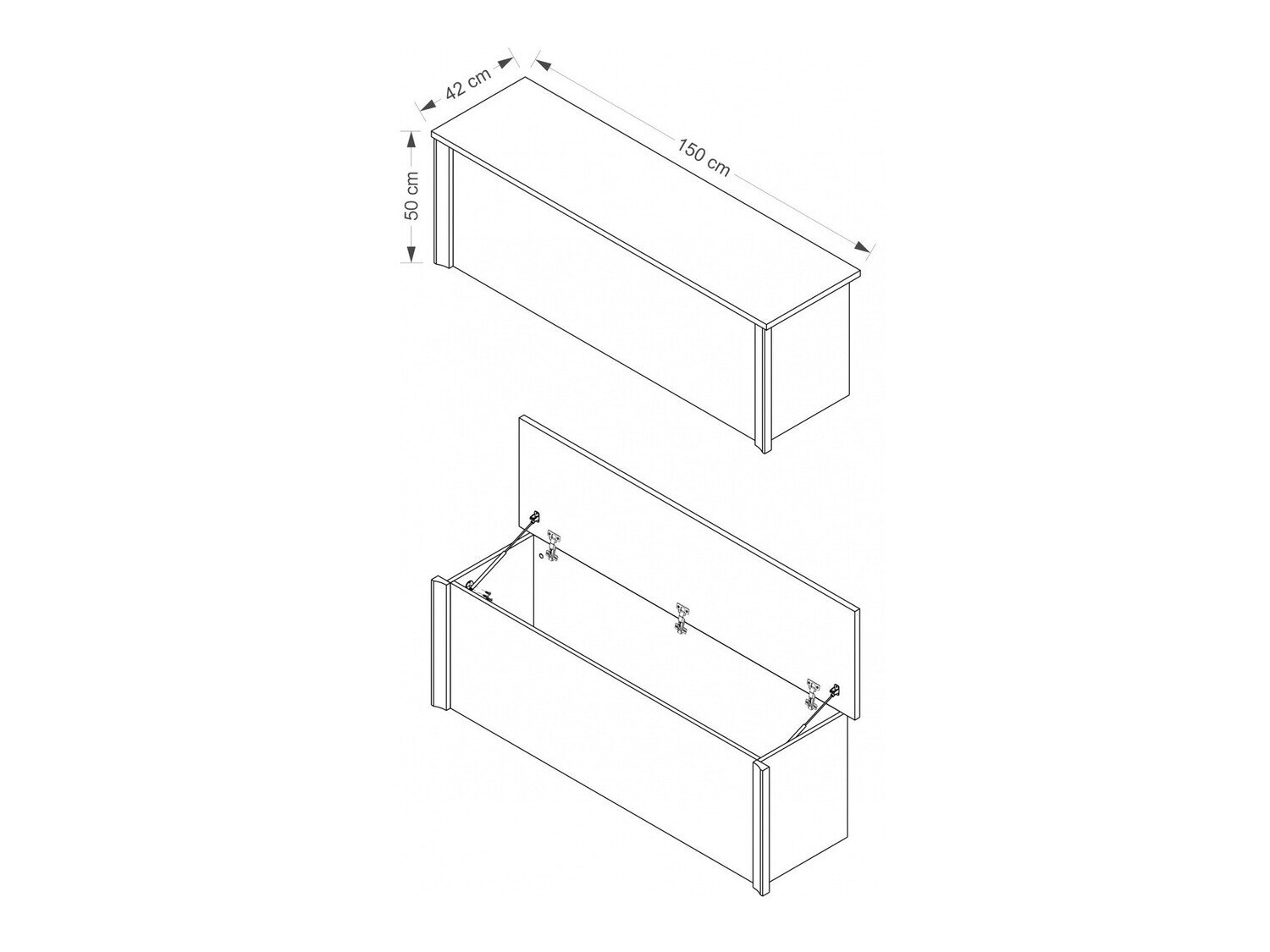 Opbevaringsboks Elialo 116 (Mørk Sonoma eg)