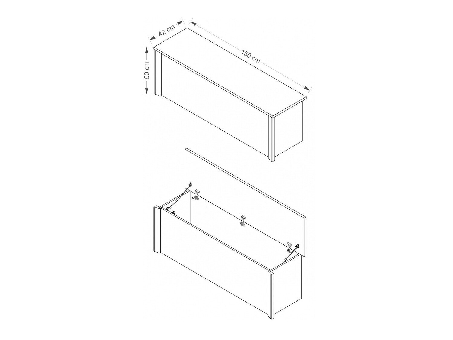 Opbevaringsboks Elialo 116 (Sonoma eg)