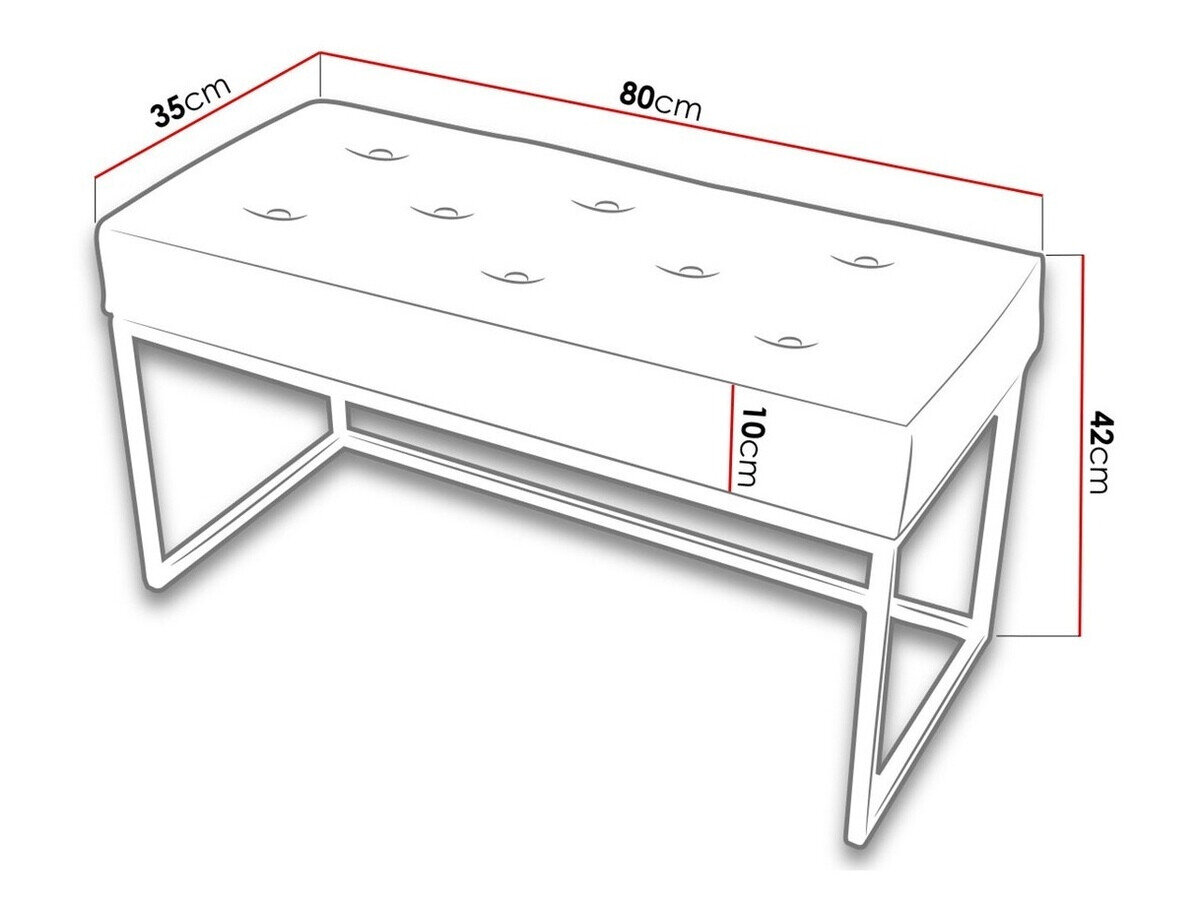 Polstret bænk Germantown 103 (French Velvet 685)