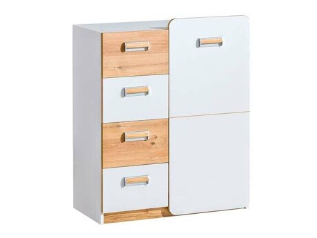 Kommode Ophmora 105 (Egetræ + Hvid)