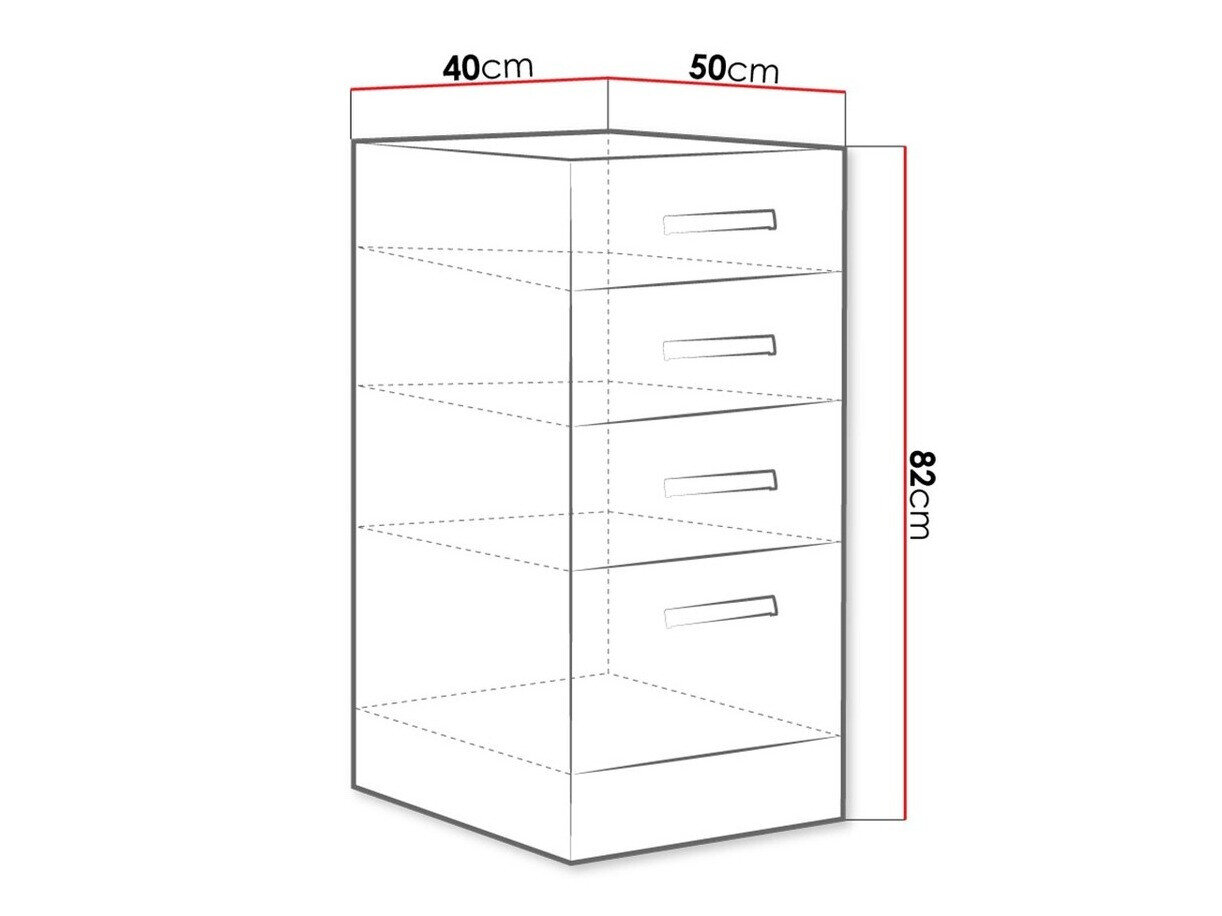 Modulskab med skuffer Multi White 122