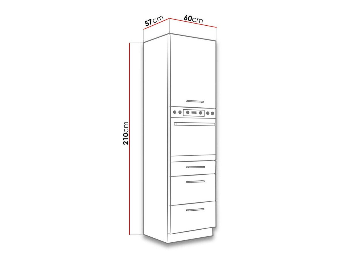 Modulskab til indbyggede apparater Wood White 126