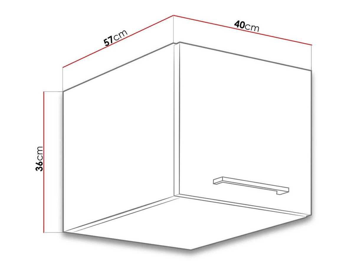 Modulvægskab Wood Grey 128