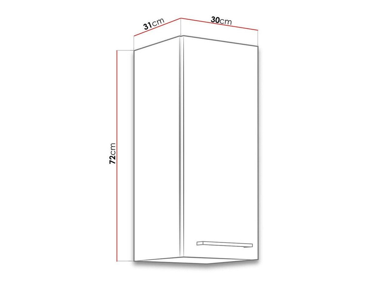Modulvægskab Wood Grey 131