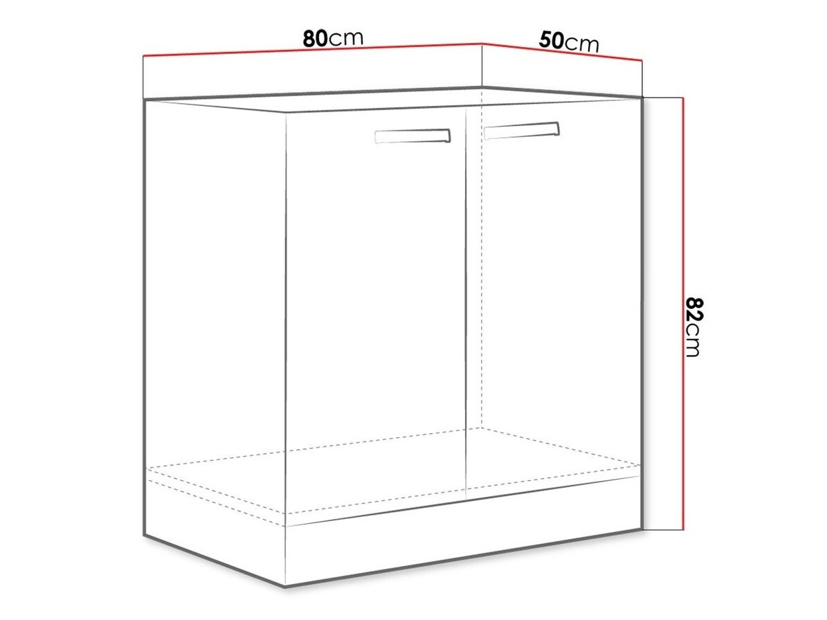 Modulopvaskeskab med låger Multi Cream 110