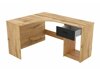 Hjørneskrivebord Austin 303 (Wotan eg + Sort)