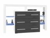 Kommode Nashville 108 (Hvid + Gloss grå)