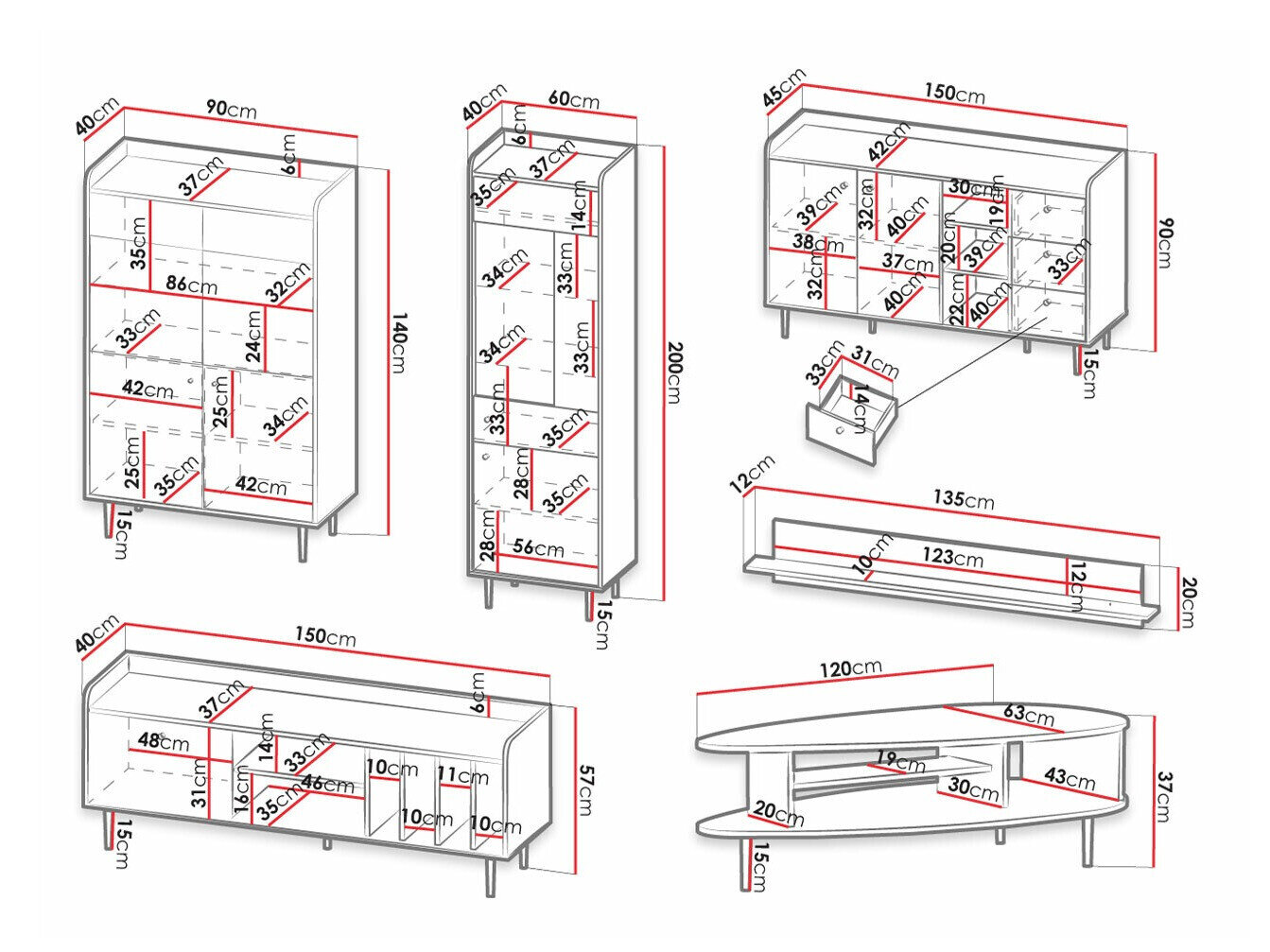 Stuemøbelsæt Ferenou 110