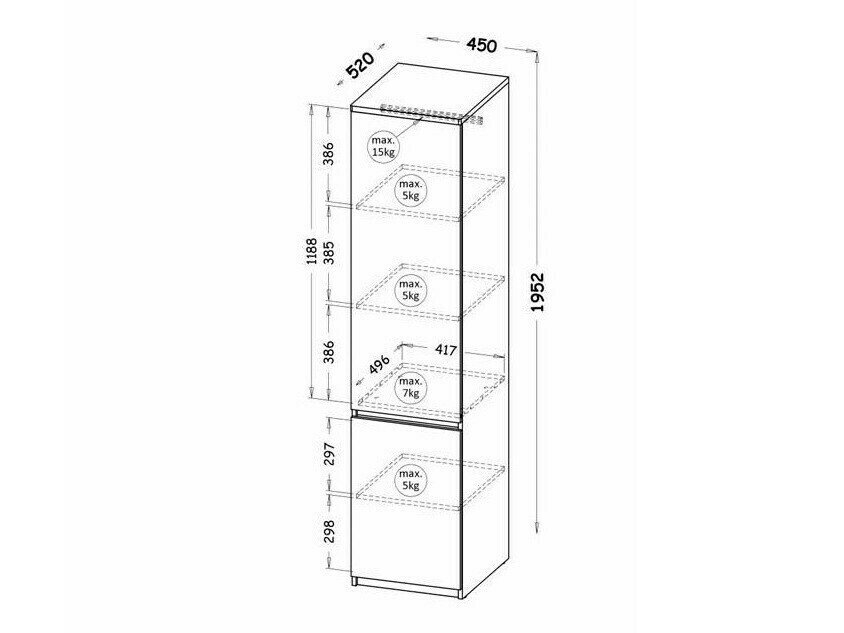 Reol Evaropha 101 (Hvid)