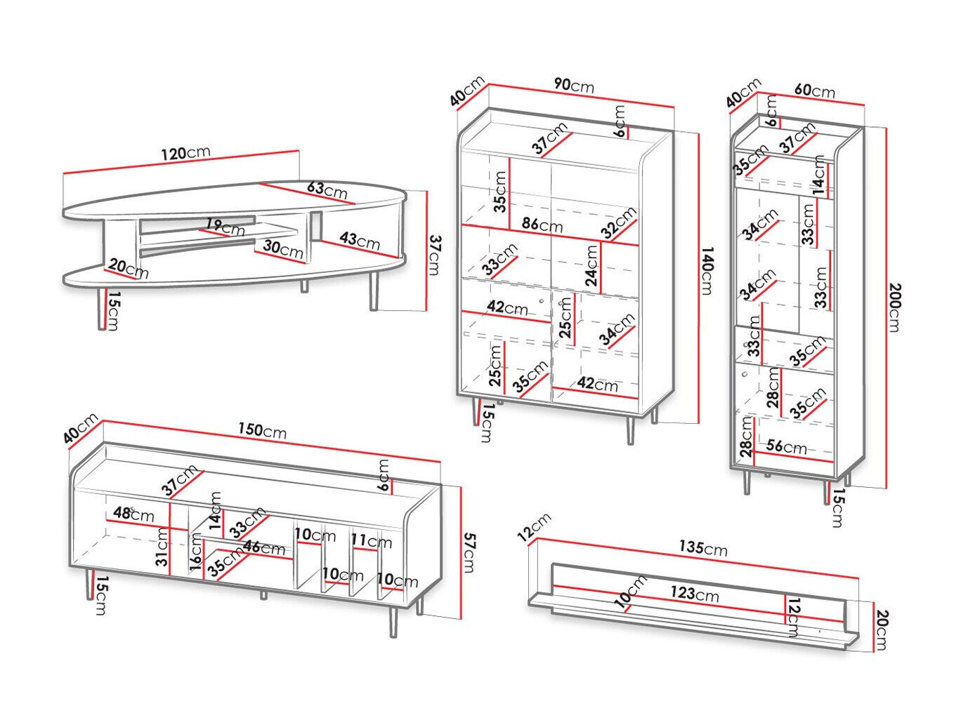 Stuemøbelsæt Ferenou 112