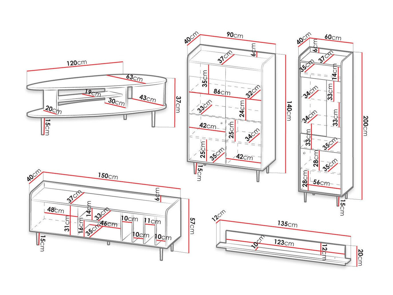 Stuemøbelsæt Ferenou 112