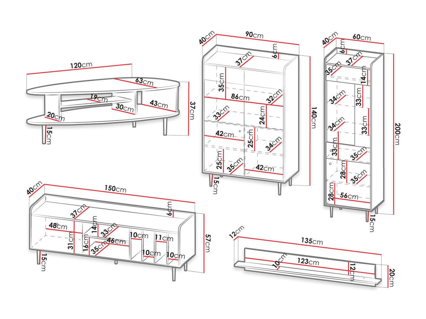 Stuemøbelsæt Ferenou 112
