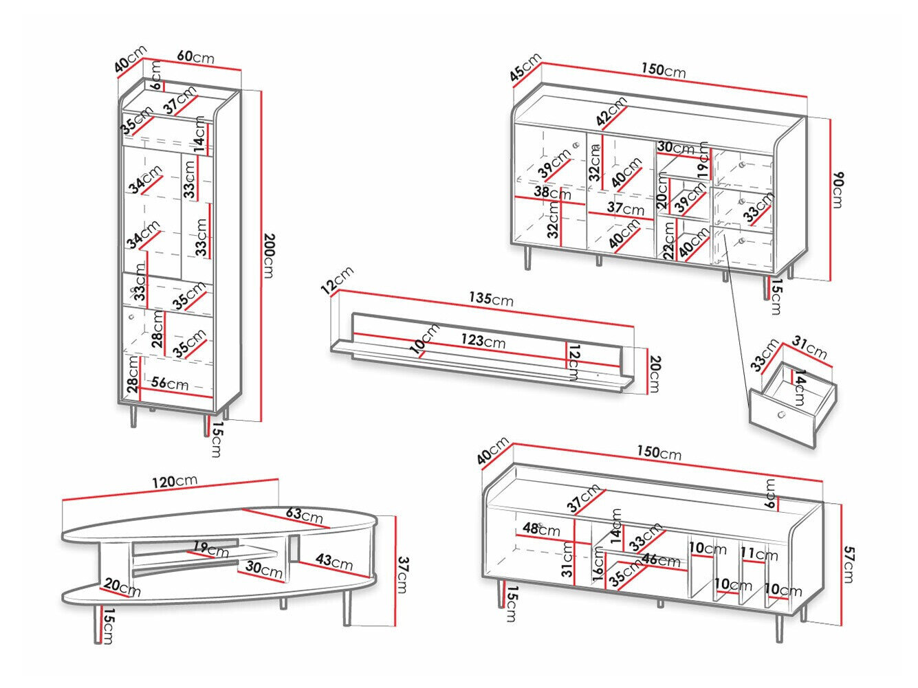 Stuemøbelsæt Ferenou 113