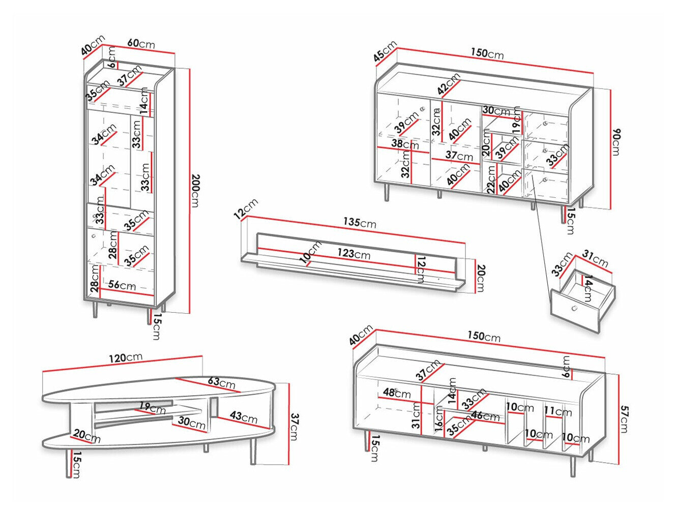 Stuemøbelsæt Ferenou 113