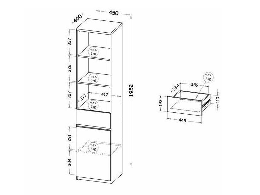 Reol Evaropha 102 (Wotan eg + Hvid)