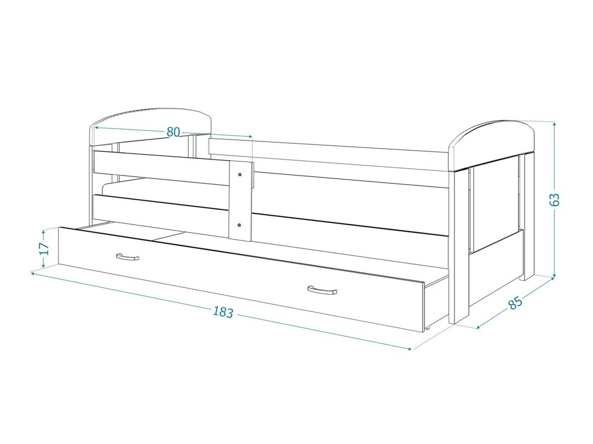 Seng Tentive 100 (Lyserød + Hvid)