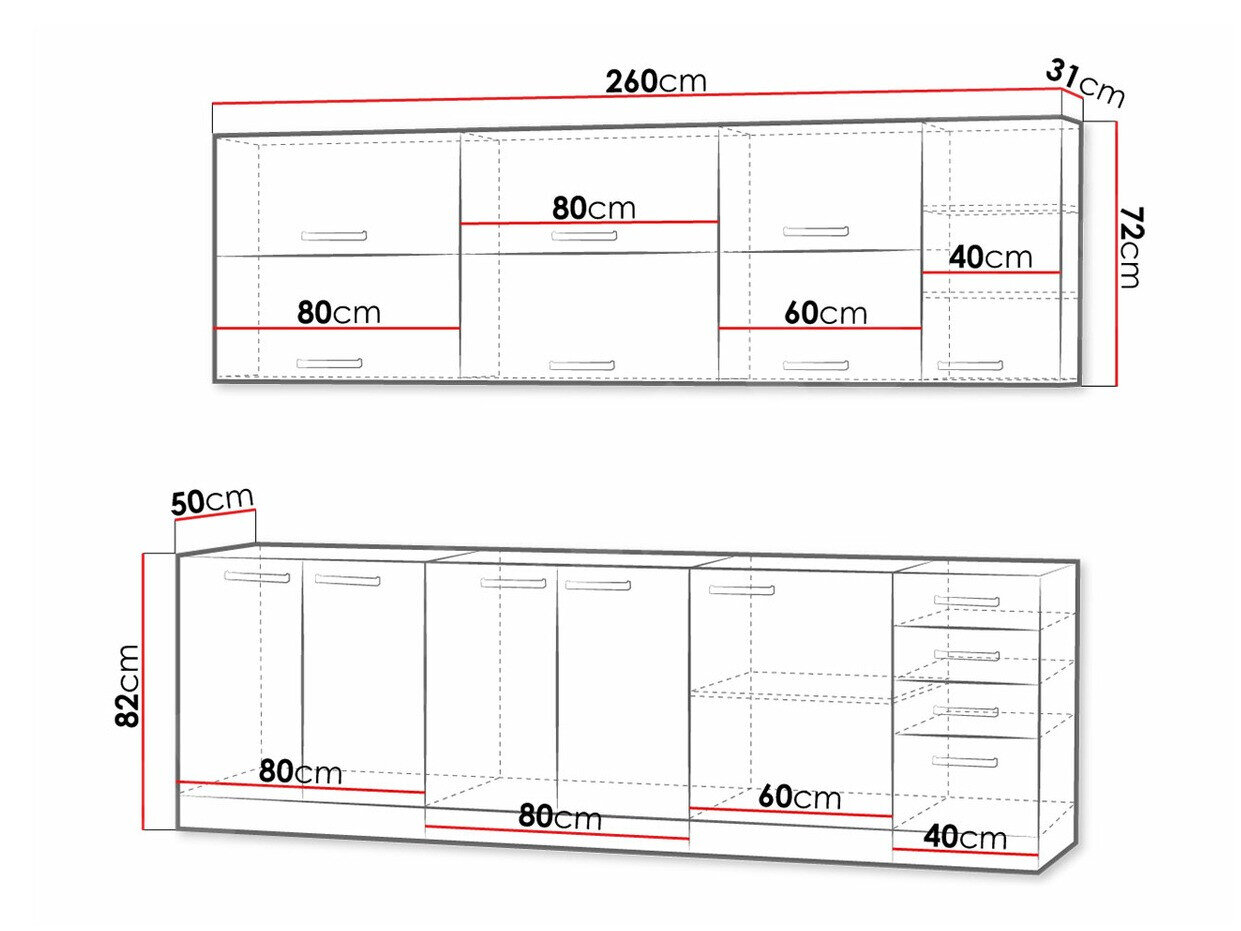 Modulkøkkensæt Multi Grey 123